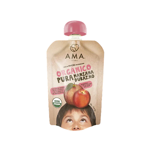 AMA - Pure de manzana y durazno 90grs 