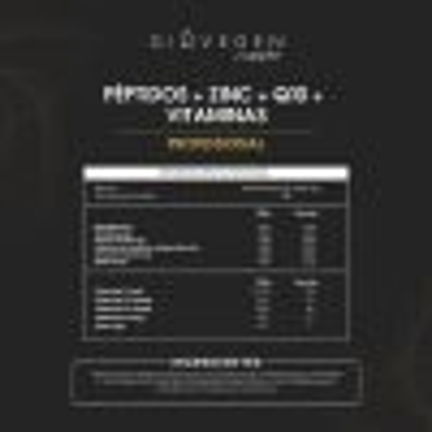 PÉPTIDOS + ZINC + Q10 + VITAMINAS Giovegen 2