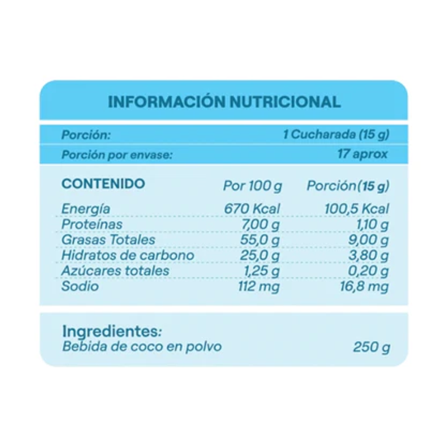 Health natural - Bebida de Coco en polvo 250grs 2