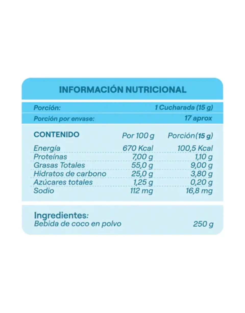 Health natural - Bebida de Coco en polvo 250grs 2