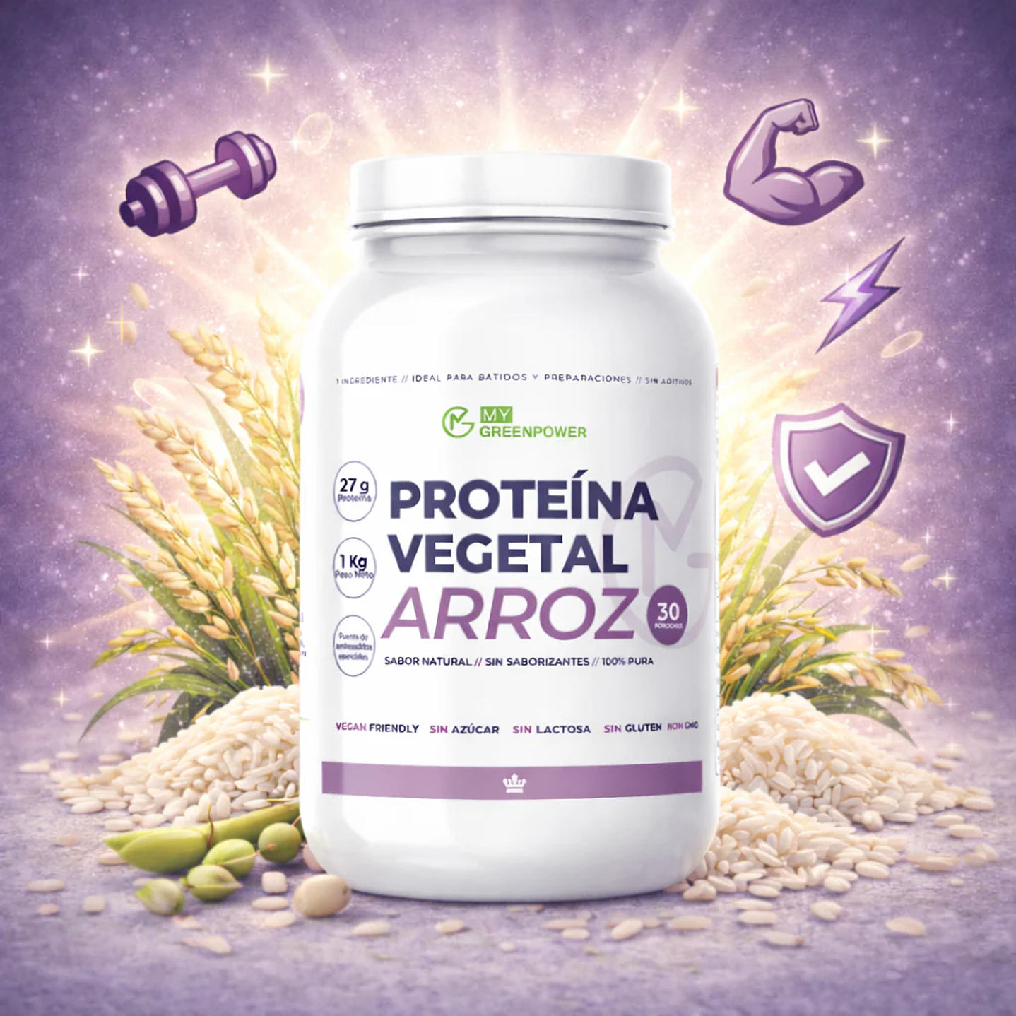  My Green Power - Proteina de Arroz 1k 3