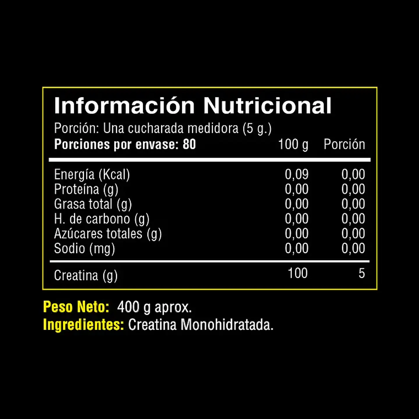 Creatina Monohidratada en polvo 400 gr Fuente vital  2