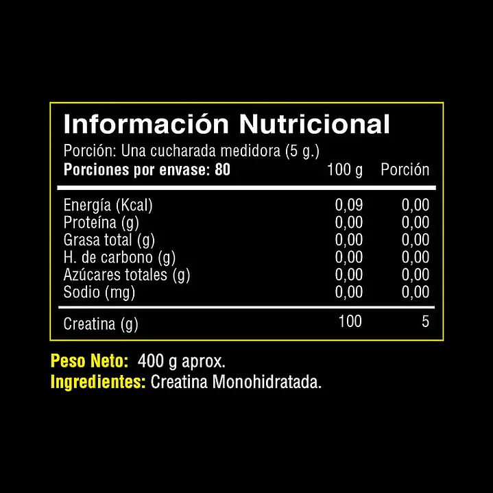 Creatina Monohidratada en polvo 400 gr Fuente vital  2