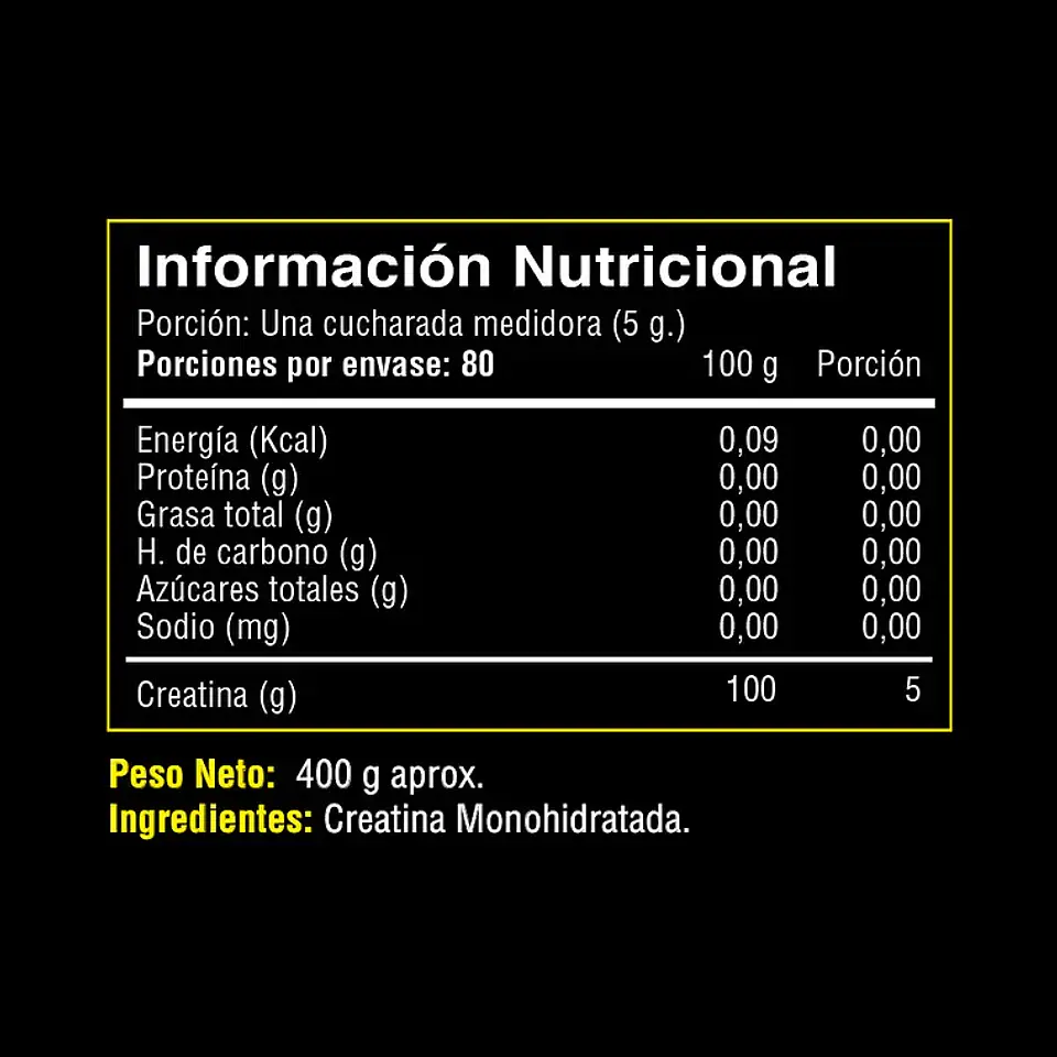 Creatina Monohidratada en polvo 400 gr Fuente vital  2