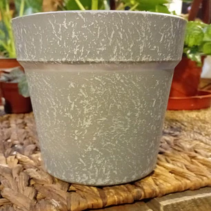 Plantas RV - Macetero conico 14*12 color piedra 