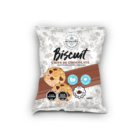 Ecovida - Galletas Biscuit chips de chocolate 100g 