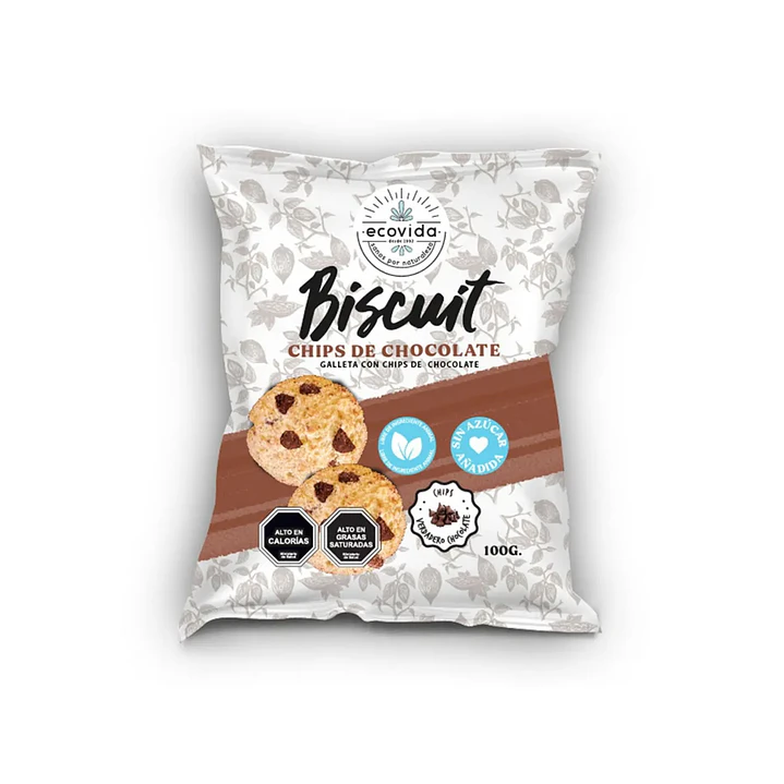 Ecovida - Galletas Biscuit chips de chocolate 100g  1