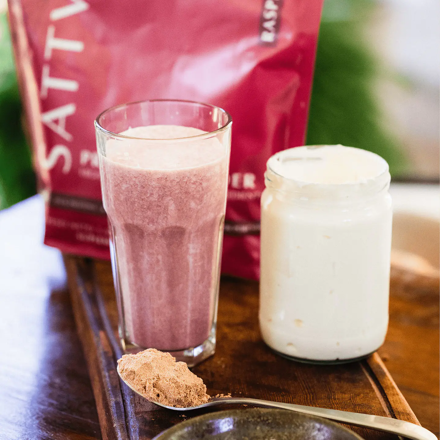 Sattva - Proteina Vegetal sabor Frambuesa 1080g  2