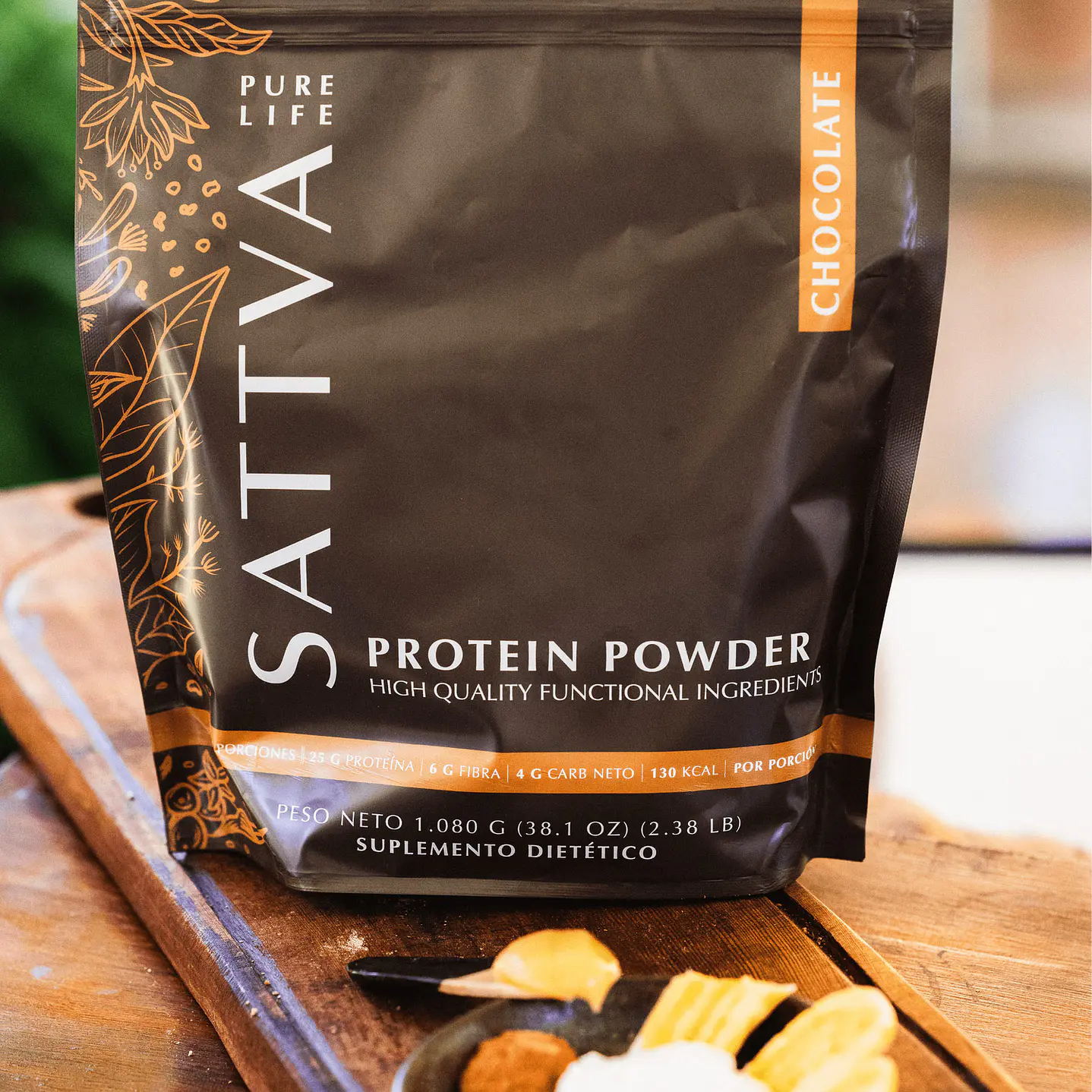 Sattva - Proteina Vegetal sabor Chocolate 1080g  3