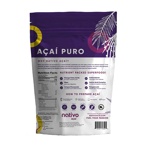 Nativo - Pulpa de acai organico 4 x100grs 
