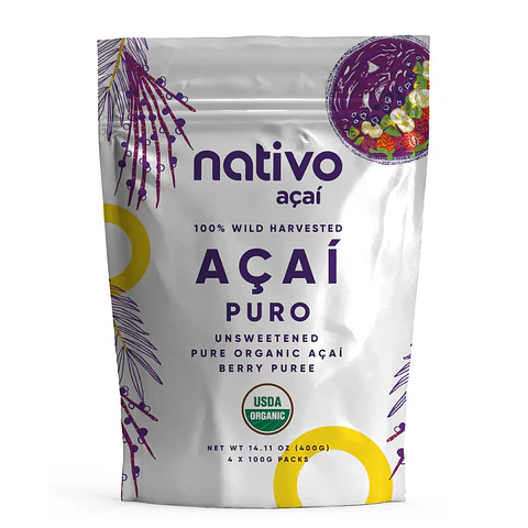 Nativo - Pulpa de acai organico 4 x100grs 