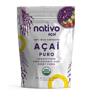 Nativo - Pulpa de acai organico 4 x100grs 