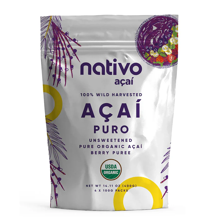 Nativo - Pulpa de acai organico 4 x100grs  1
