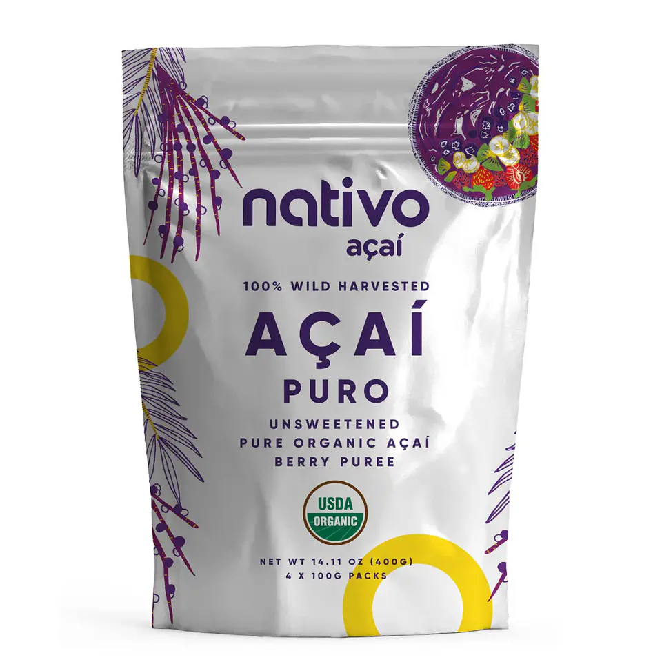Nativo - Pulpa de acai organico 4 x100grs 