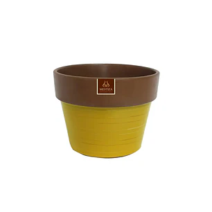 Plantas RV - Maceta Greta morena mostaza 15 cm 