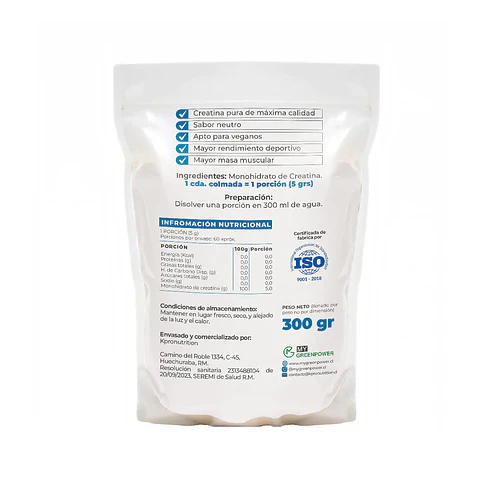 My Green Power - Creatina monohidratada 300grs 