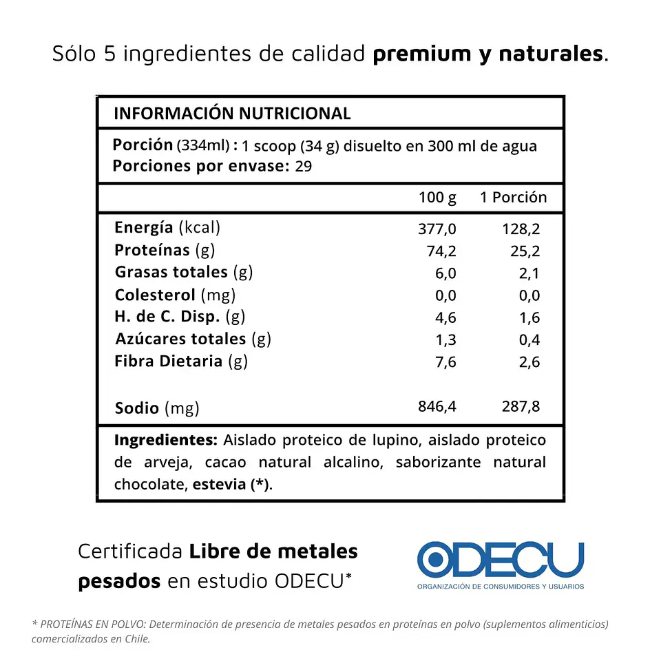 Prote and Co - Proteína de Lupino sabor Cacao 1k  3