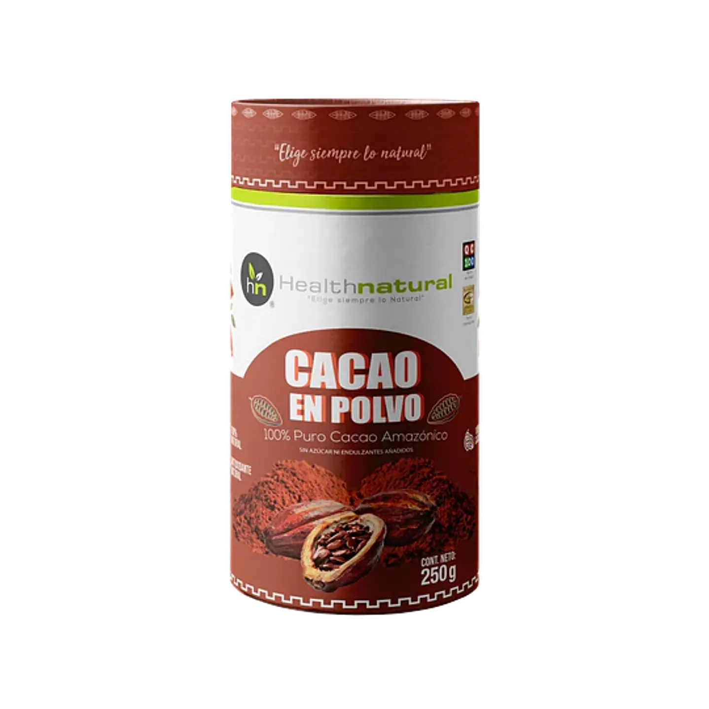 CACAO EN POLVO ORGÁNICO 250gr Health natural  1