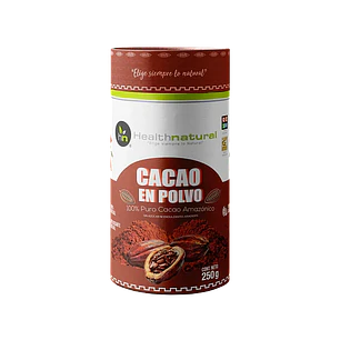 CACAO EN POLVO ORGÁNICO 250gr Health natural 