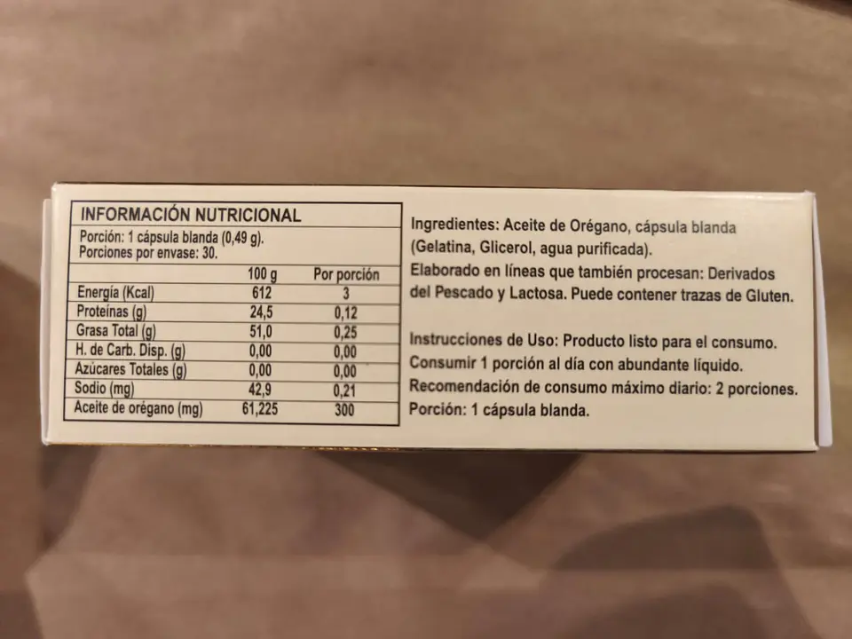 Madre Tierra - Perlas aceite de orégano Oro  30u  2