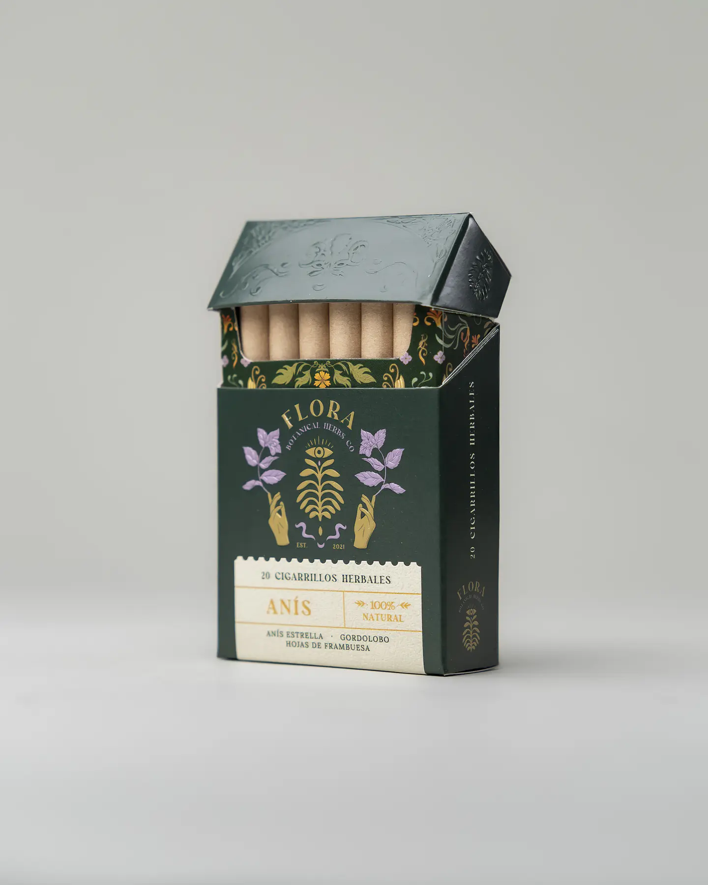 Flora - Cajetilla 20 Cigarrillos herbales Anis  1