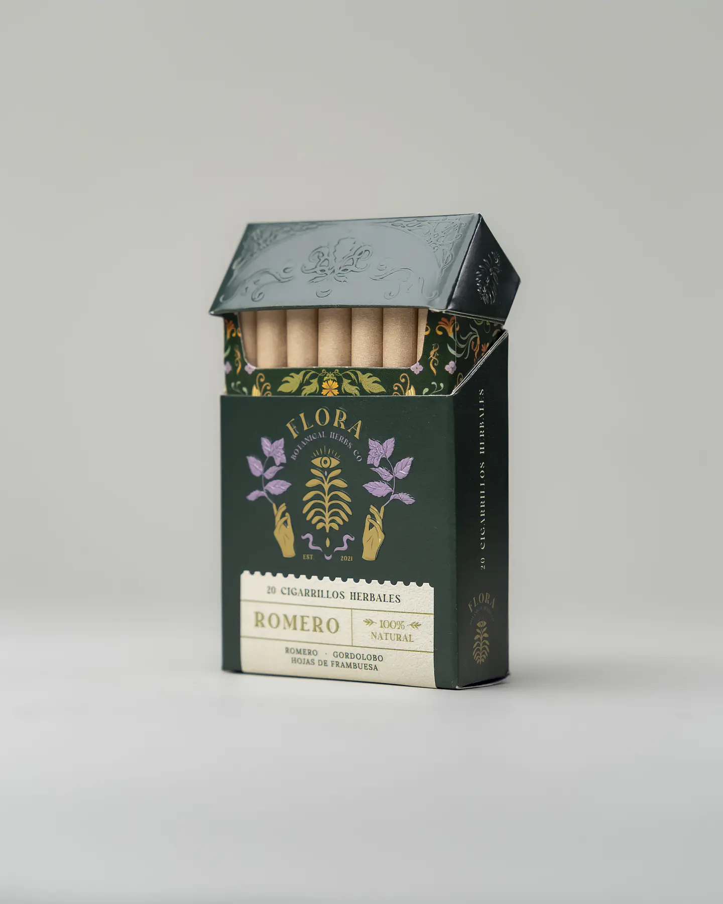 Flora - Cajetilla 20 Cigarrillos herbales Romero 1