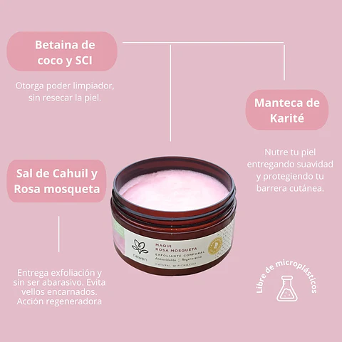 Newen - Exfoliante corporal maqui rosa mosqueta 200grs 