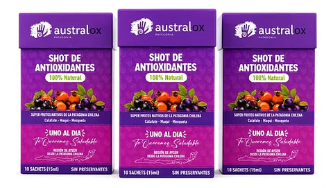 Pack 3 Australox Shot Antioxidantes 100% Natural (30u)