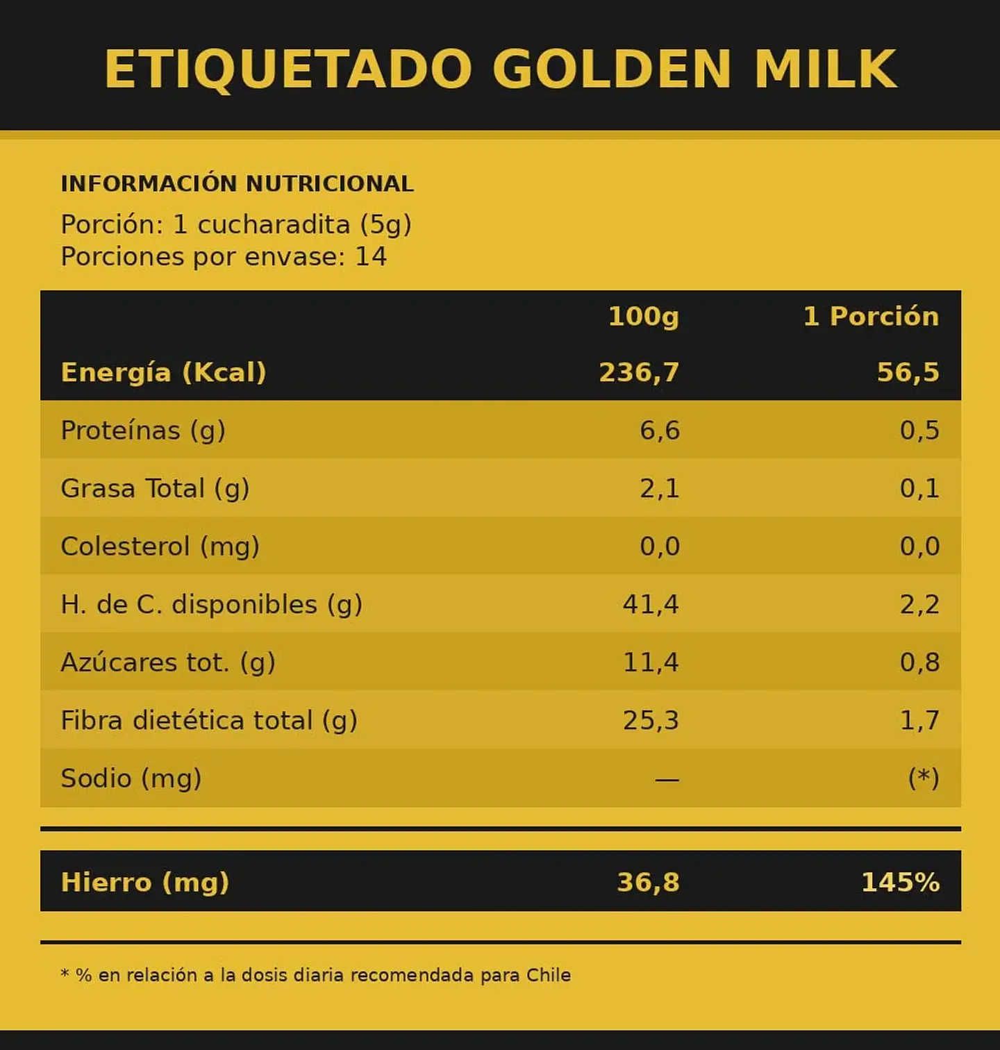 ZenLab - Leche dorada con Melena de Leon 100g  2