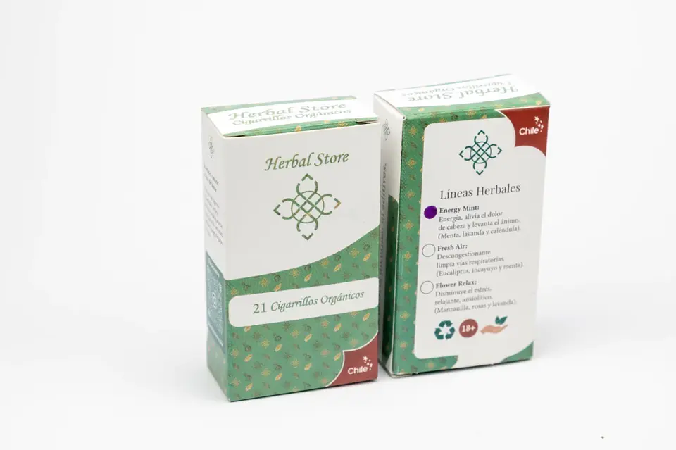 Herbal Store - Cigarros herbales sabor Energy Mint 21u  1