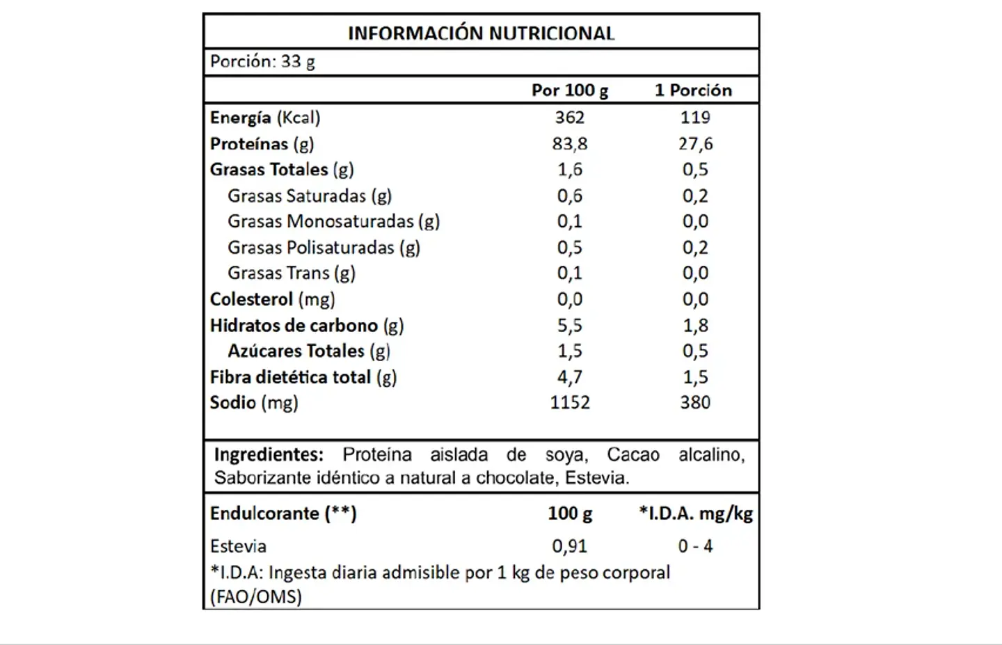 My Green Power - Proteina de soya sabor Chocolate 1k  4