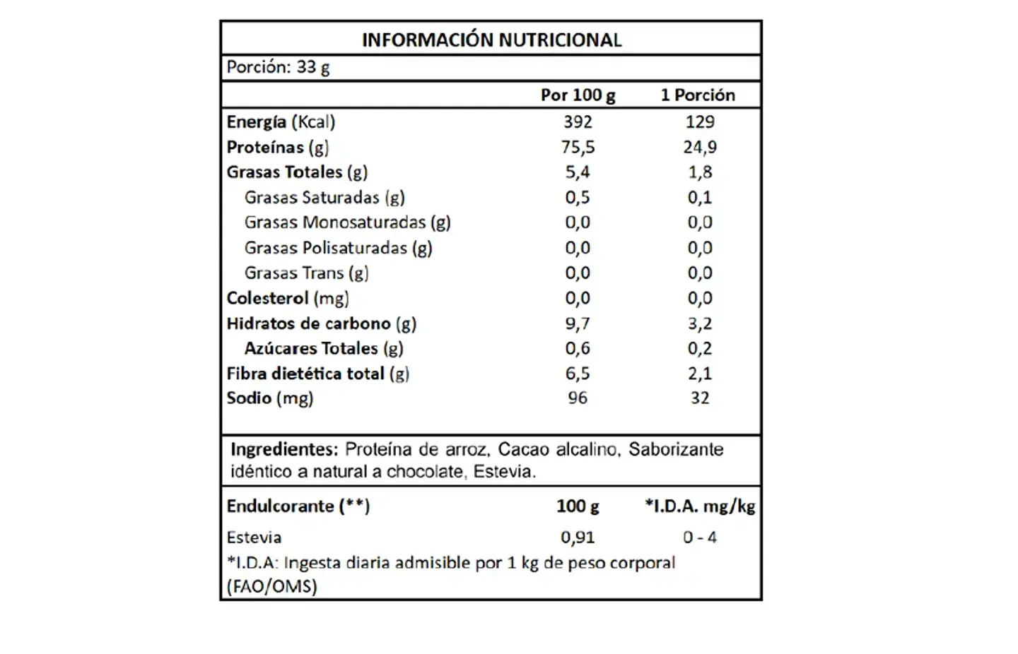 My Green Power - Proteina de arroz sabor Chocolate 1k  4