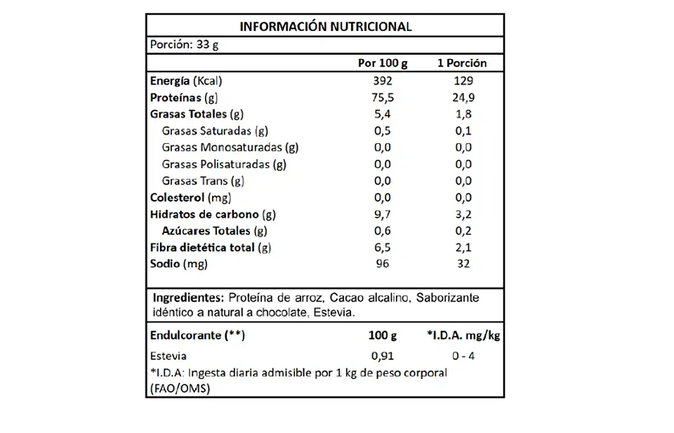 My Green Power - Proteina de arroz sabor Chocolate 1k  4