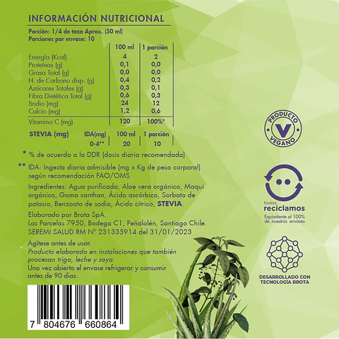 Brota - Gel de Aloe vera y maqui 500ml 