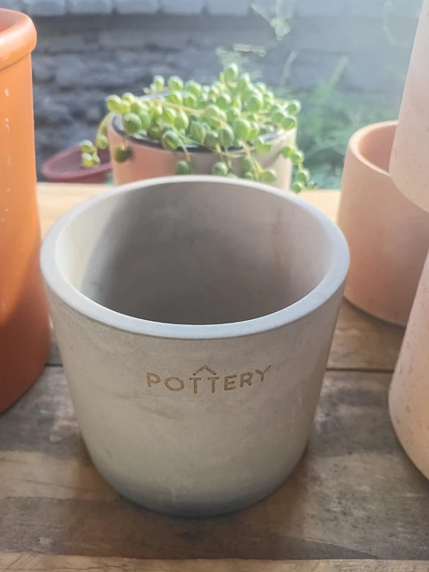 Plantas Rv - Maceta fraguada cilindrica cemento 10*10 cm 