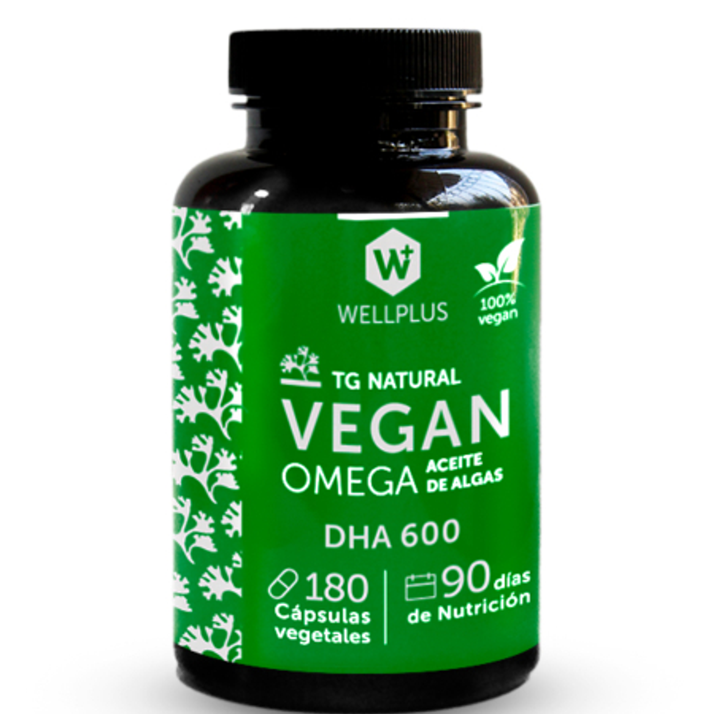 Vegan Omega DHA 600 180 Cápsulas Vegano Wellplus 1