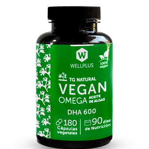 Vegan Omega DHA 600 180 Cápsulas Vegano Wellplus