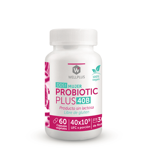 Probiotic Plus 40Billones Mujer 60 Cápsulas Refrigerado Wellplus