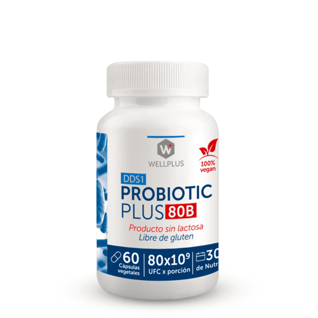 Probiotic Plus 80Billones 60 Cápsulas Refrigerado Wellplus