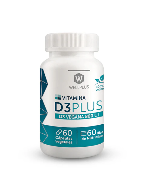Vitamina D3 Plus Vegana 60 Cápsulas Vegano Wellplus