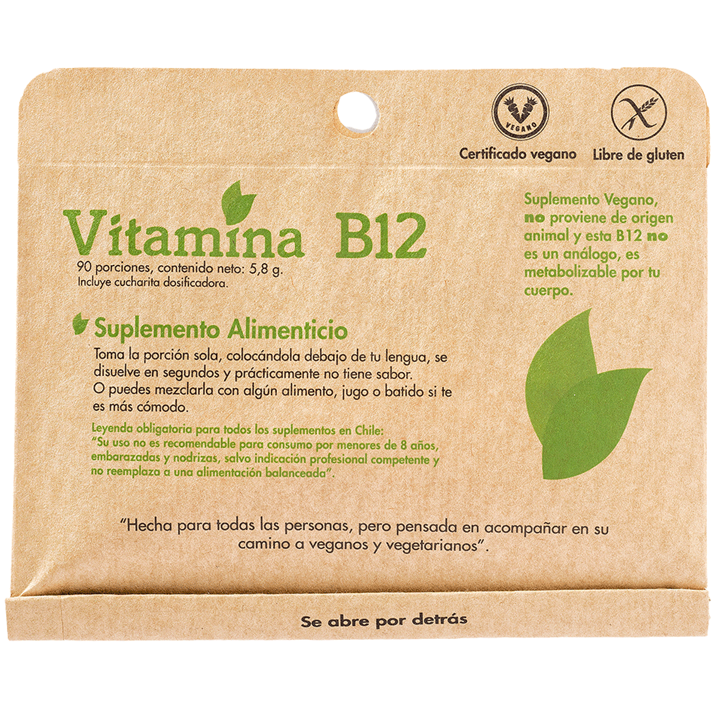 Vitamina B12 90 porciones Dulzura Natural 1