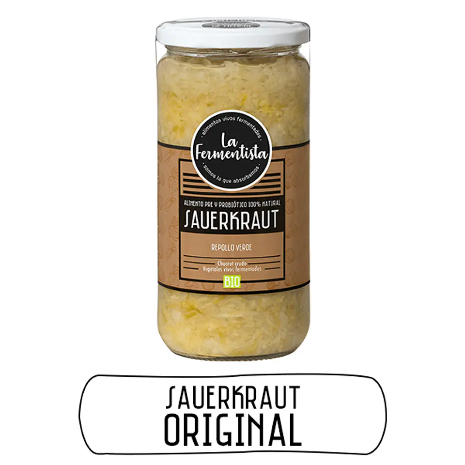 Chucrut Repollo Verde 680gr Refrigerado La Fermentista 1