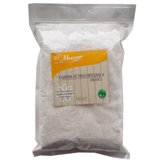 Harina de trigo integral 1kg Orgánico El Manzano