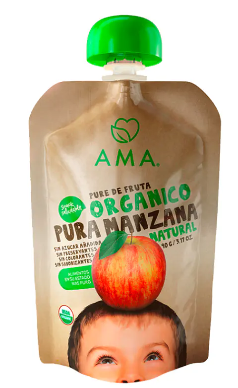 Papilla Manzana 90gr Orgánico Ama