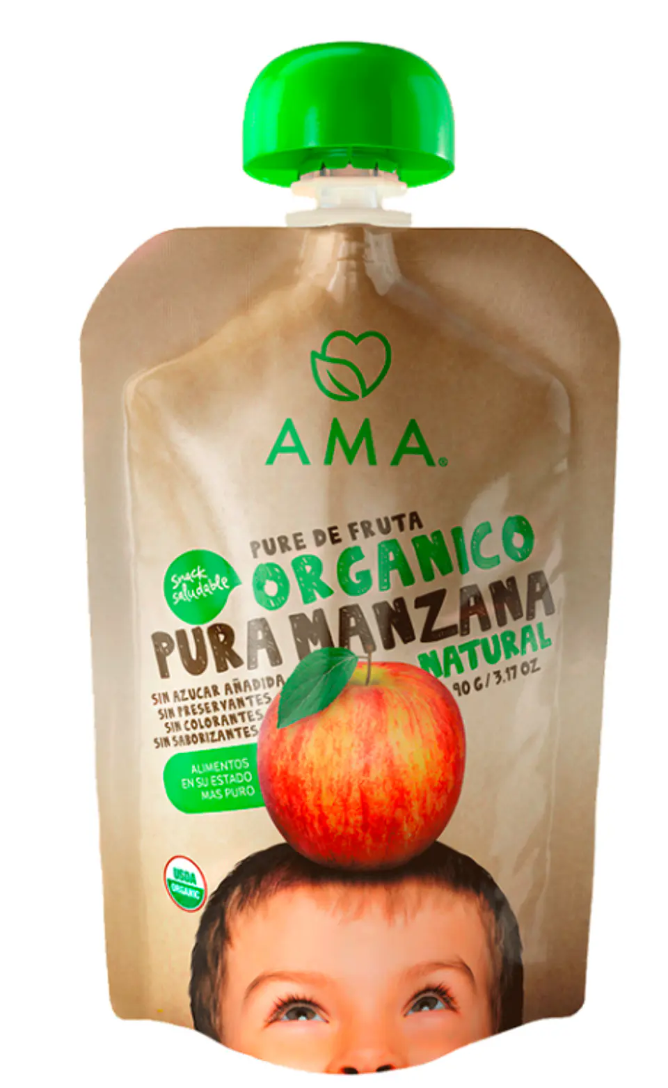 Papilla Manzana 90gr Orgánico Ama 1