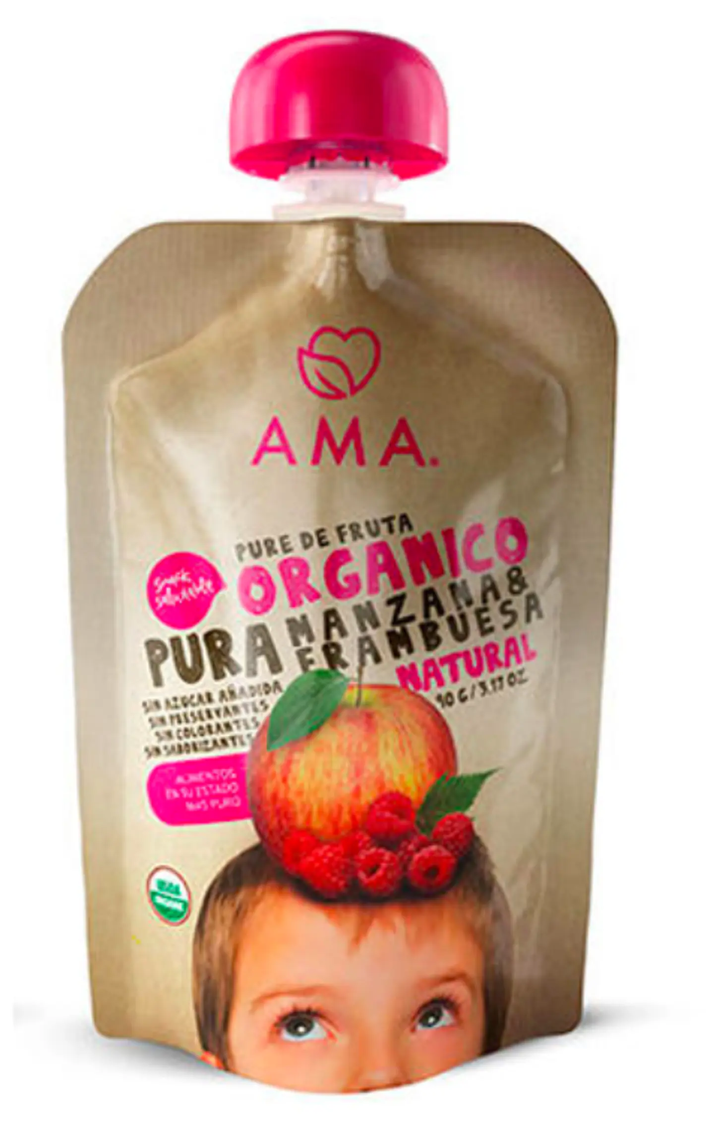 Organic Apple Raspberry Baby Food 90g Ama 1