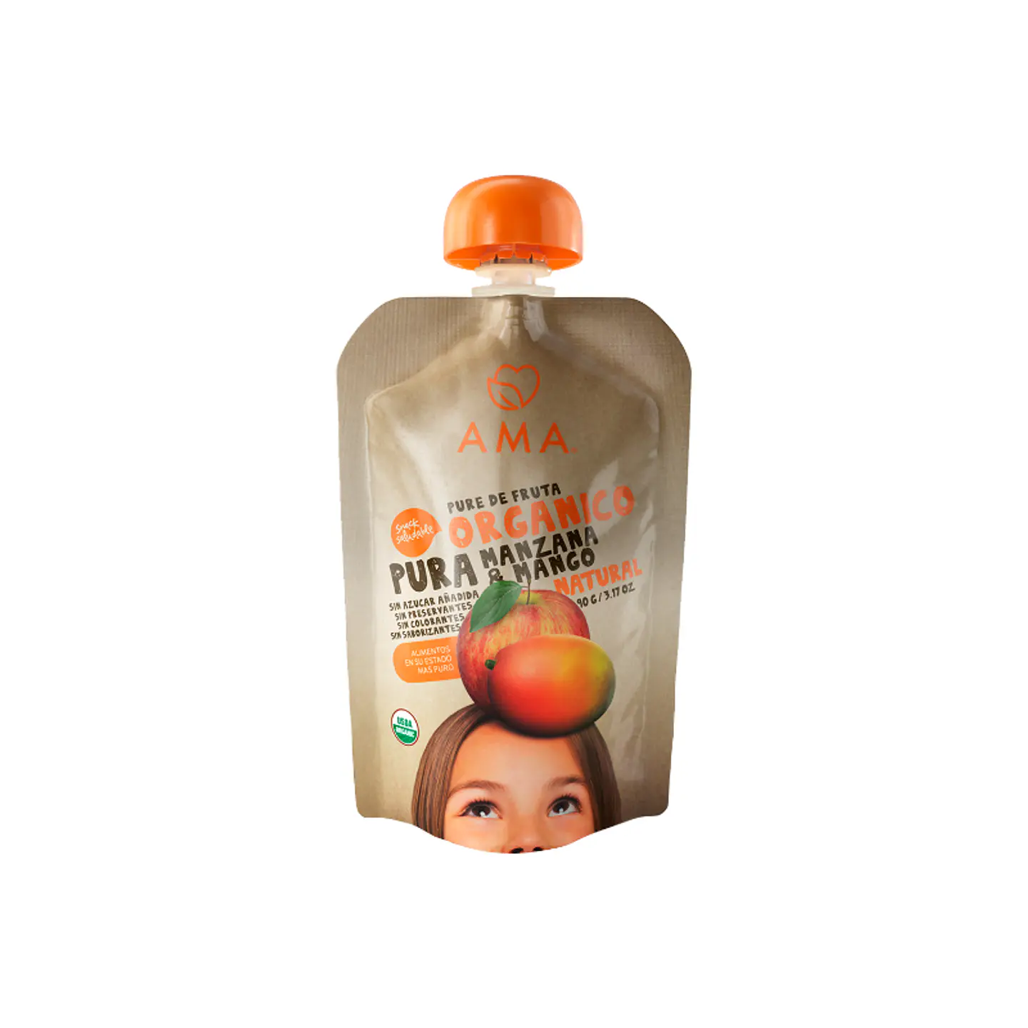 Papilla Manzana Mango 90gr Orgánico Ama 1