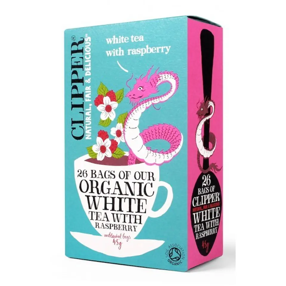 Raspberry White Tea 20 bags Clipper 1