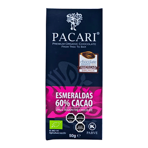 Chocolate Esmeralda 60% 50gr Orgánico Pacari