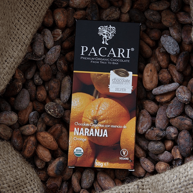 Chocolate Naranja 50gr Orgánico Pacari